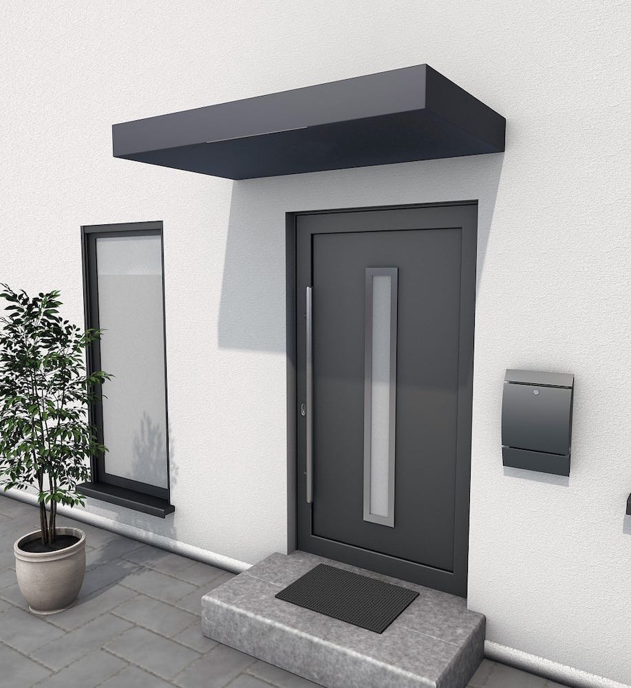 Vordach ohne Seitenteil