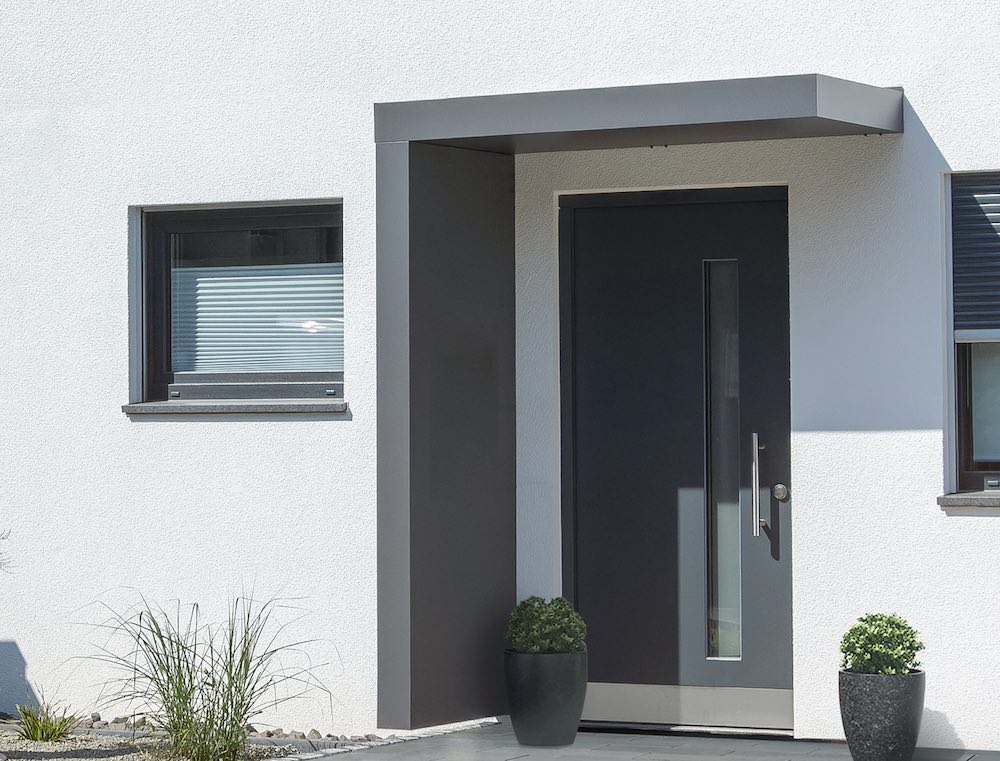 Modernes Rechteckvordach